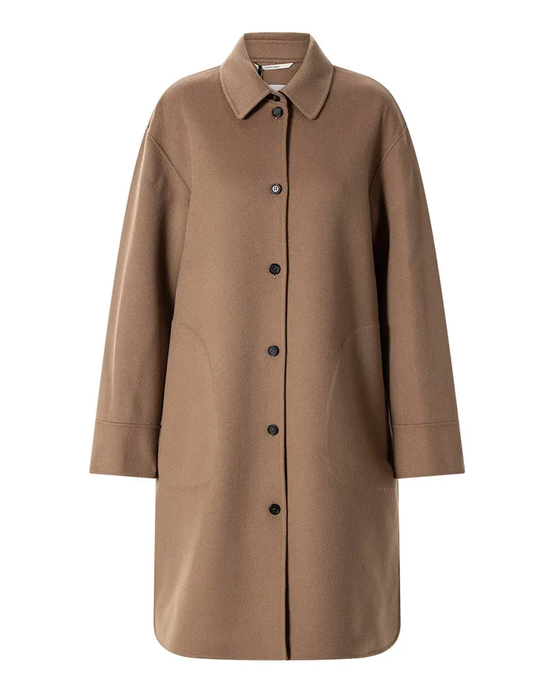 Max Mara Mantel Fante aus Schurwolle Hellbraun