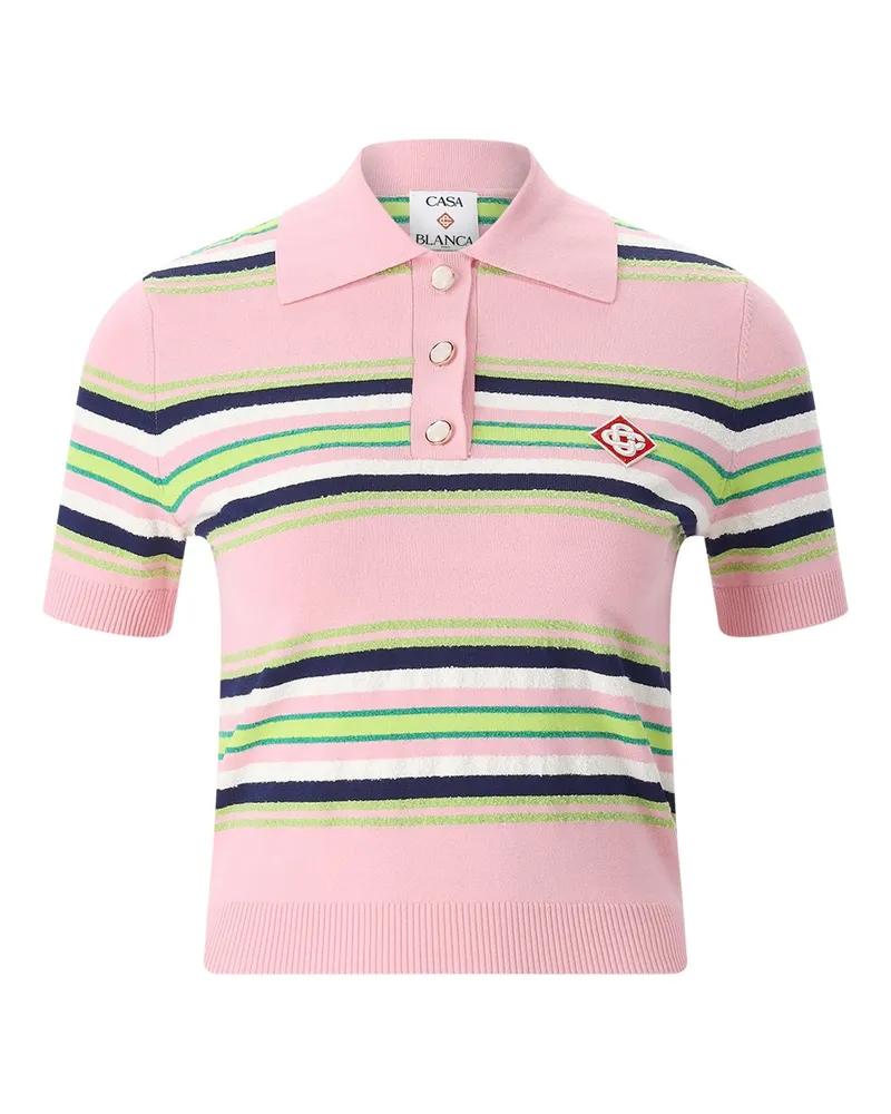 Casablanca Paris Poloshirt mit Logo Rosa