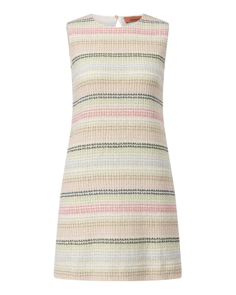 Missoni Mini-Etuikleid im gestreiften Design Beige