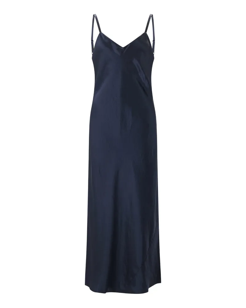 Vince Maxikleid aus Satin Dunkelblau