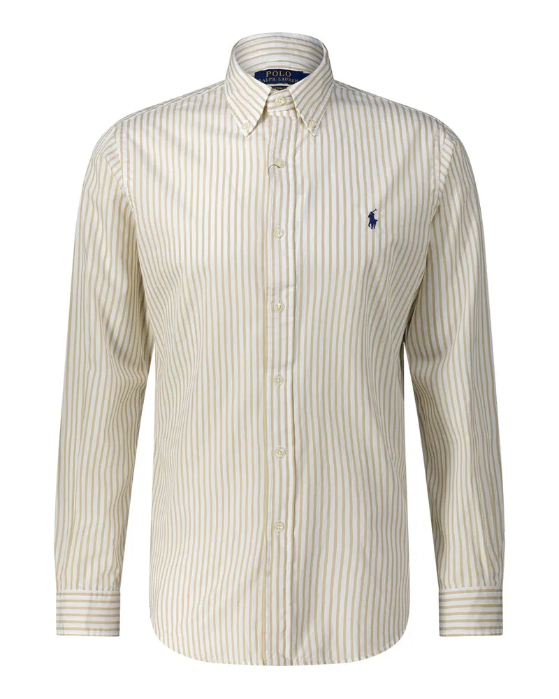 Ralph Lauren Gestreiftes Hemd Hellbraun