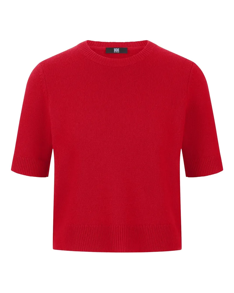 Riani Kurzarmpullover aus Woll-Kaschmir-Mix Rot