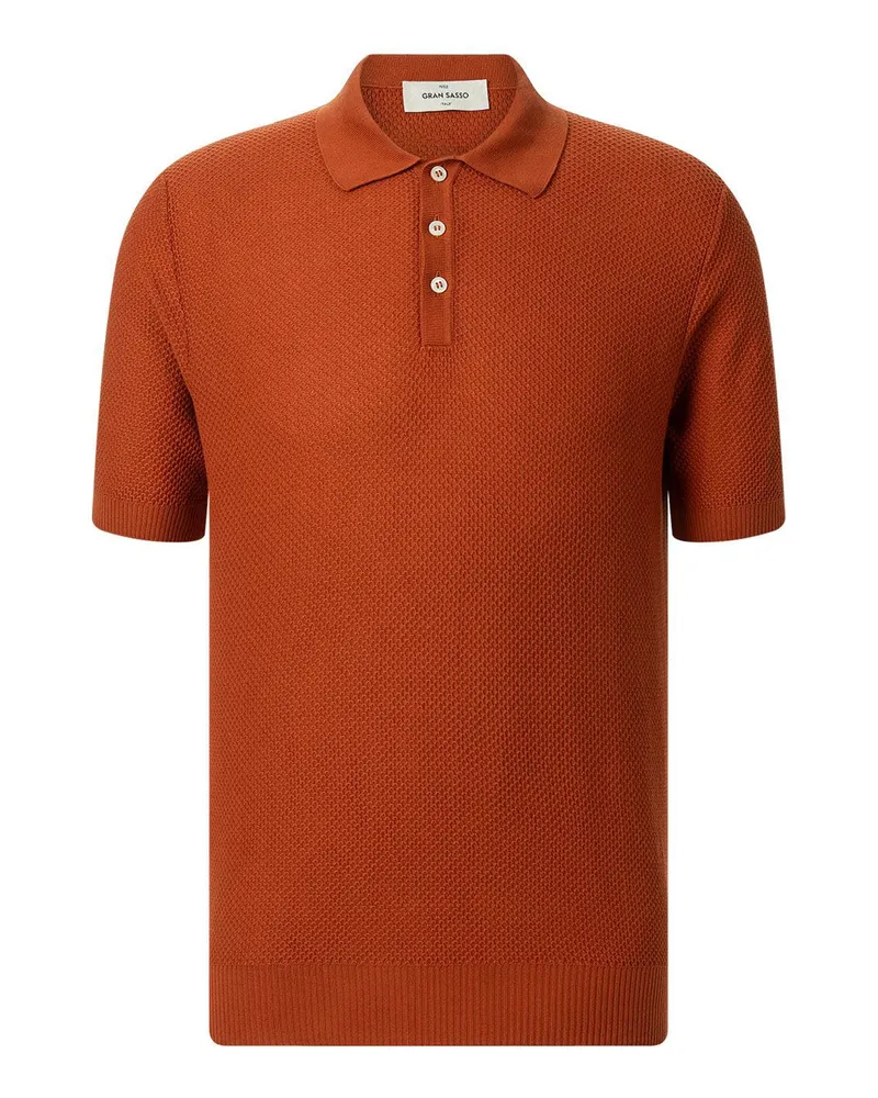 Gran Sasso Poloshirt aus Baumwollstrick Hellblau