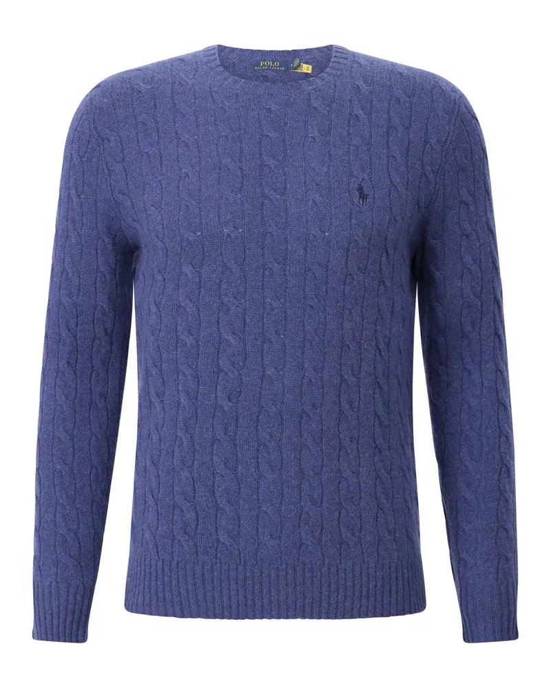 Ralph Lauren Strickpullover mit Zopfmuster Blau