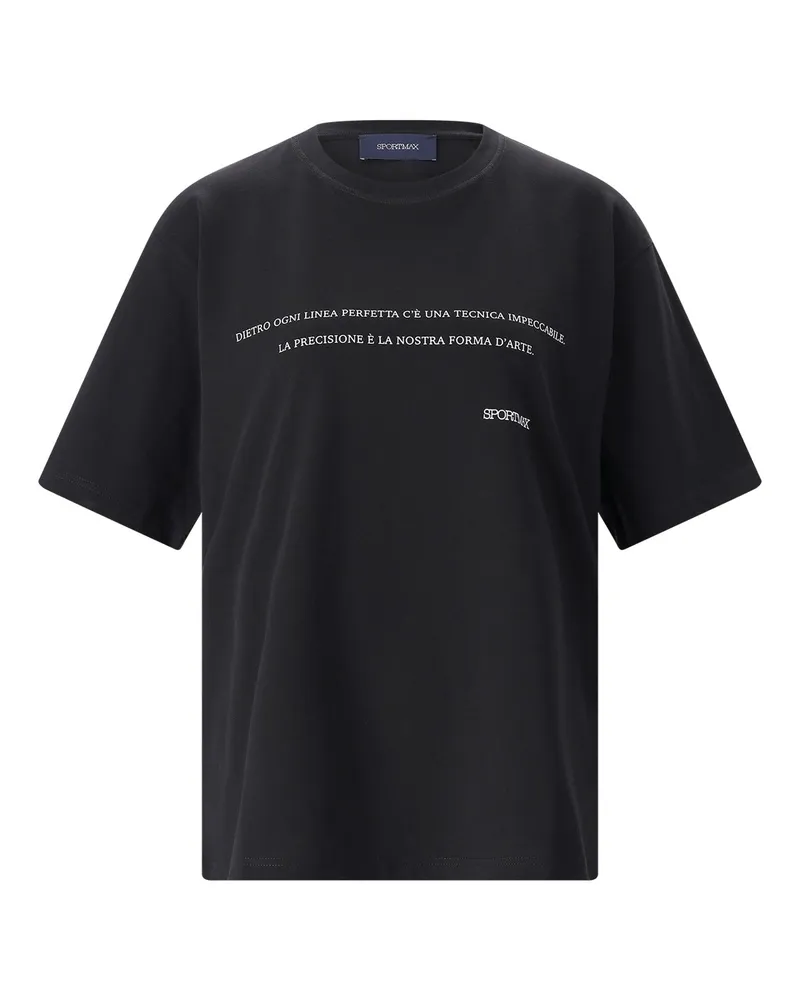 SPORTMAX T-Shirt mit Print Schwarz