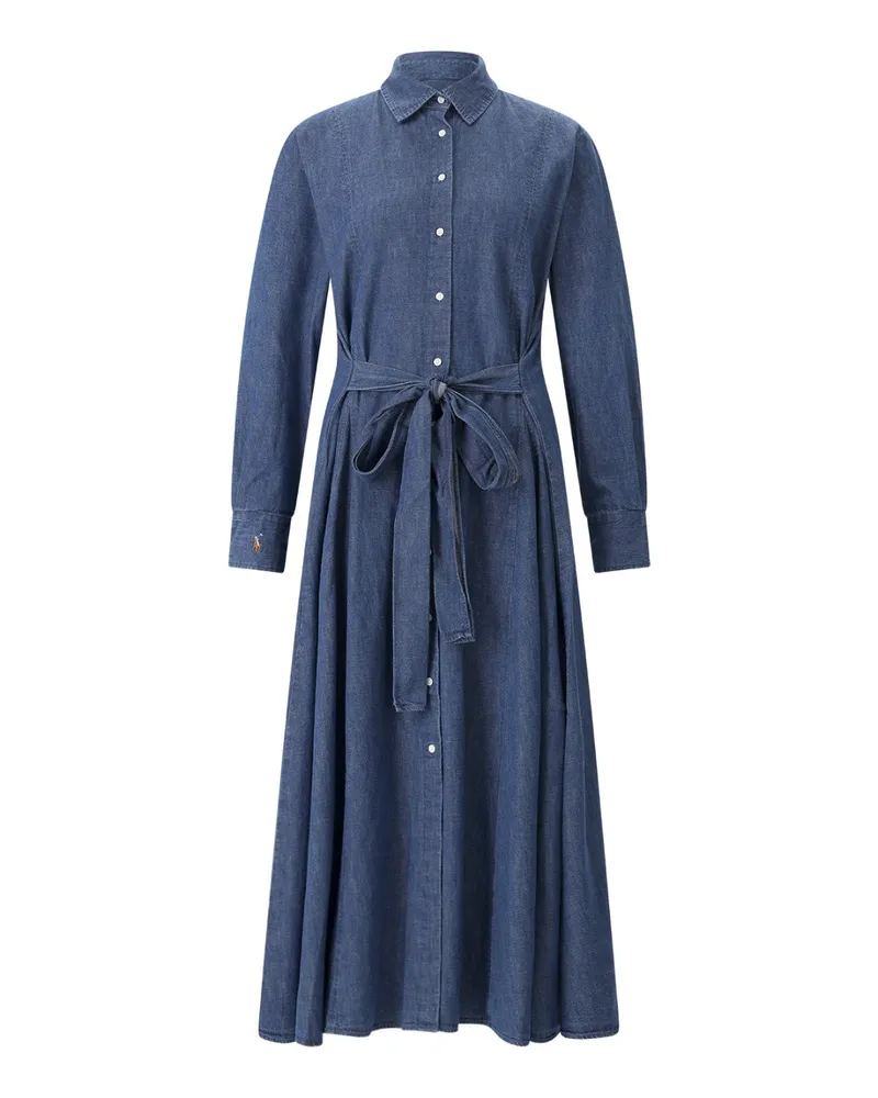Ralph Lauren Maxikleid aus Baumwolle Blau