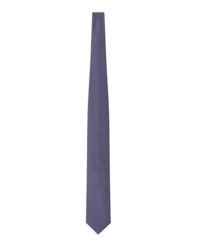 Eton Krawatte mit geometrischen Muster Dunkelblau