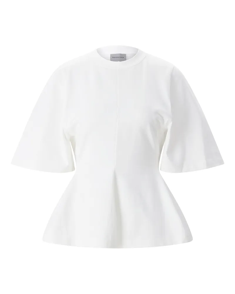 Balenciaga Tailliertes T-Shirt Weiß