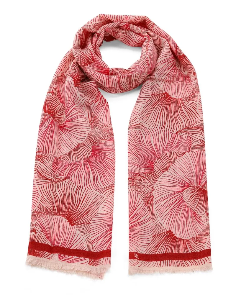 Friendly Hunting Schal Fluid aus Kaschmir Rot