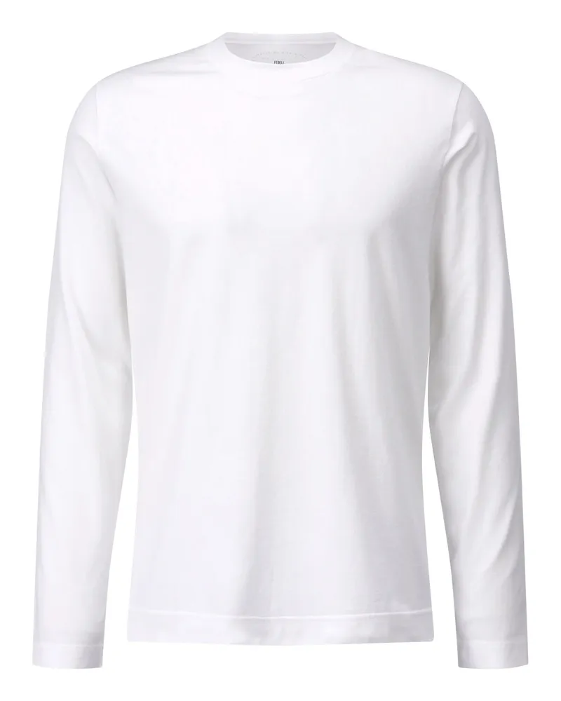 Fedeli Langarmshirt aus Baumwolle Weiß