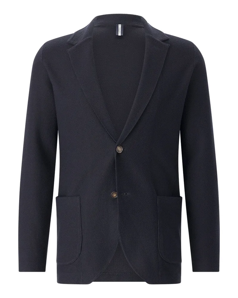 Profuomo Sakko in Strickoptik Dunkelblau