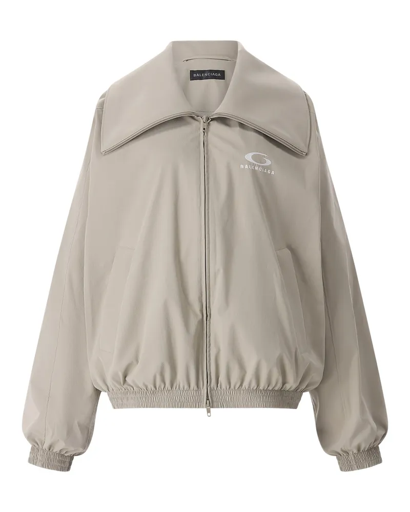 Balenciaga Übergangsjacke mit Logo Braun