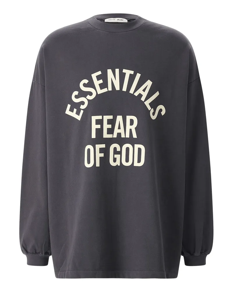 Fear of God Oversized Langarmshirt Anthrazit