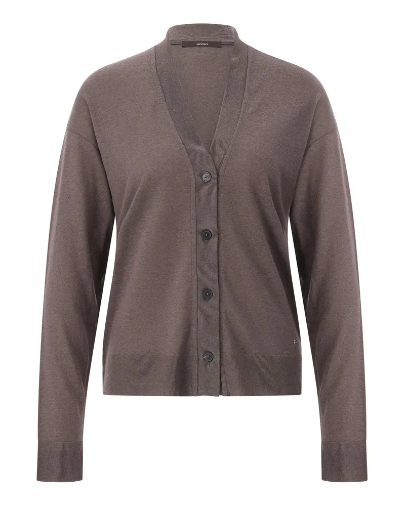 windsor. Leichte Strickjacke Braun