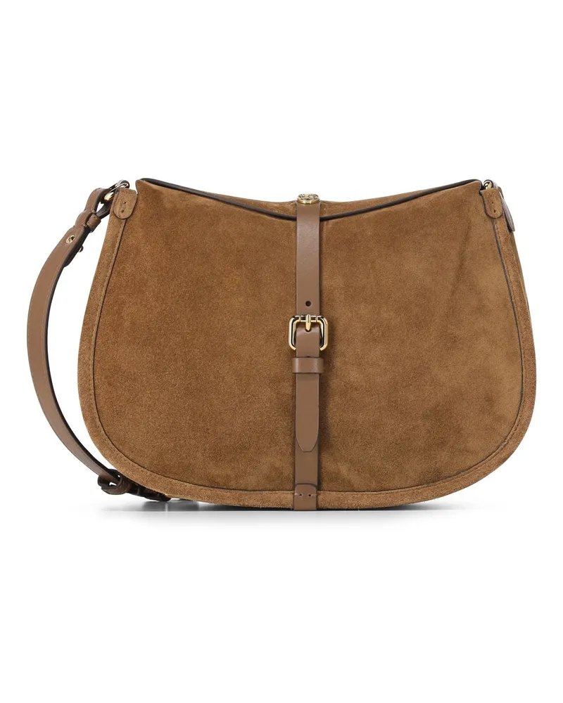 Etro Schultertasche Pony aus Veloursleder Braun