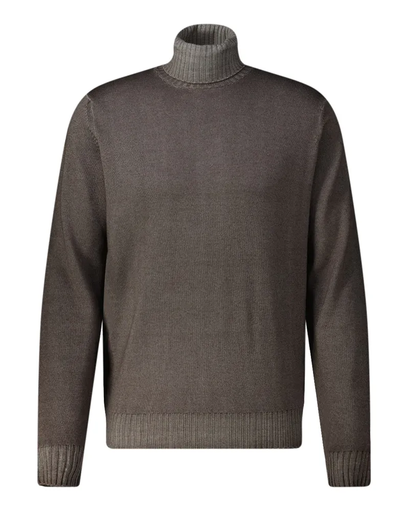 Filippo de Laurentiis Rollkragenpullover aus Merinowolle Graugrün