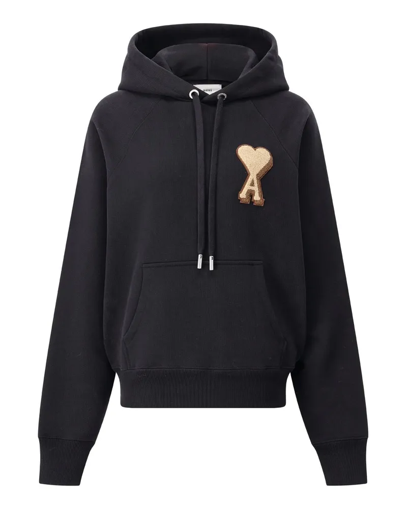 AMI Paris Hoodie mit Logo Schwarz