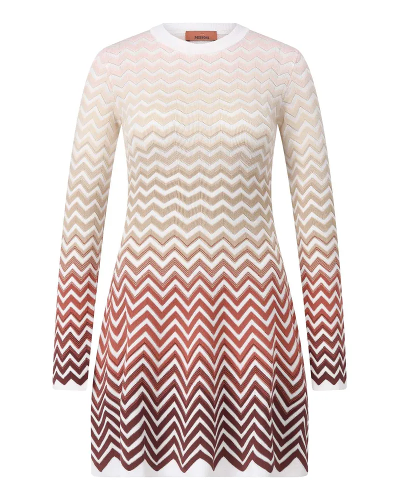 Missoni Midikleid mit Chevron-Muster Weiß