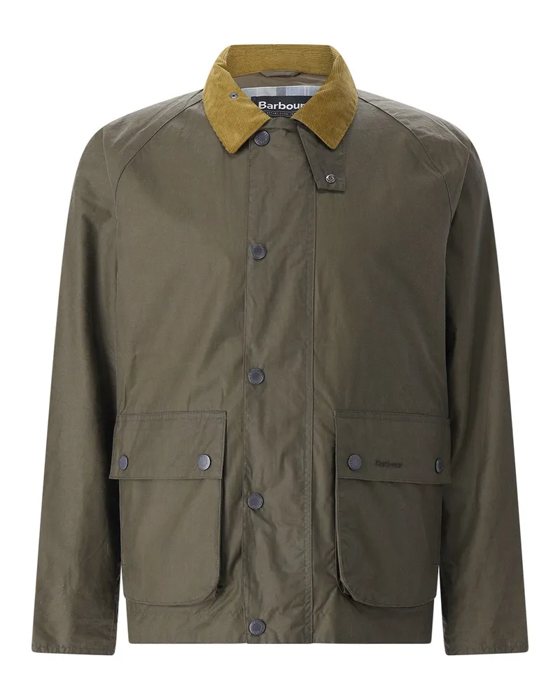 Barbour Wachsjacke aus Baumwolle Dunkelgrün