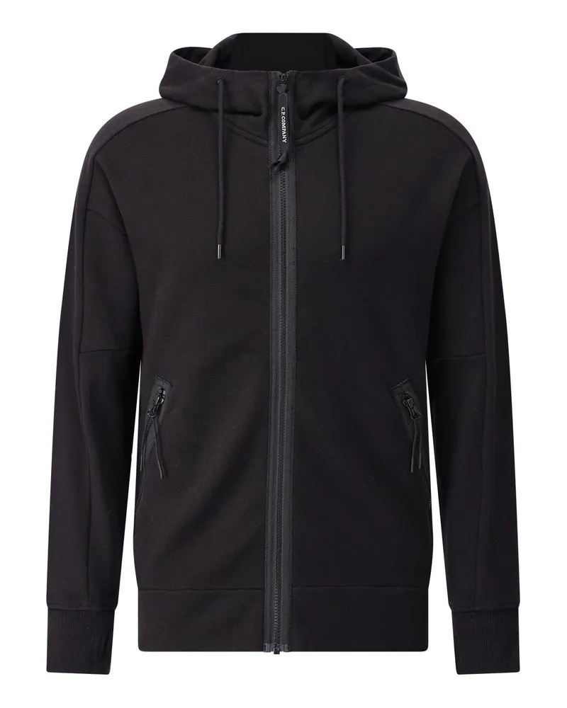 C.P. Company Sweatjacke mit Goggle-Detail Schwarz