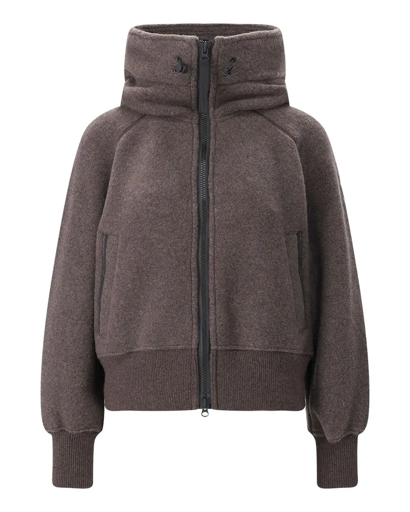Canada Goose Fleecejacke Chilliwack aus Woll-Mix Dunkelbraun