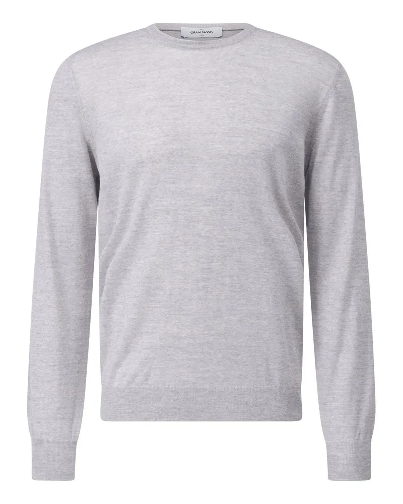 Gran Sasso Feinstrickpullover aus Schurwolle Grau