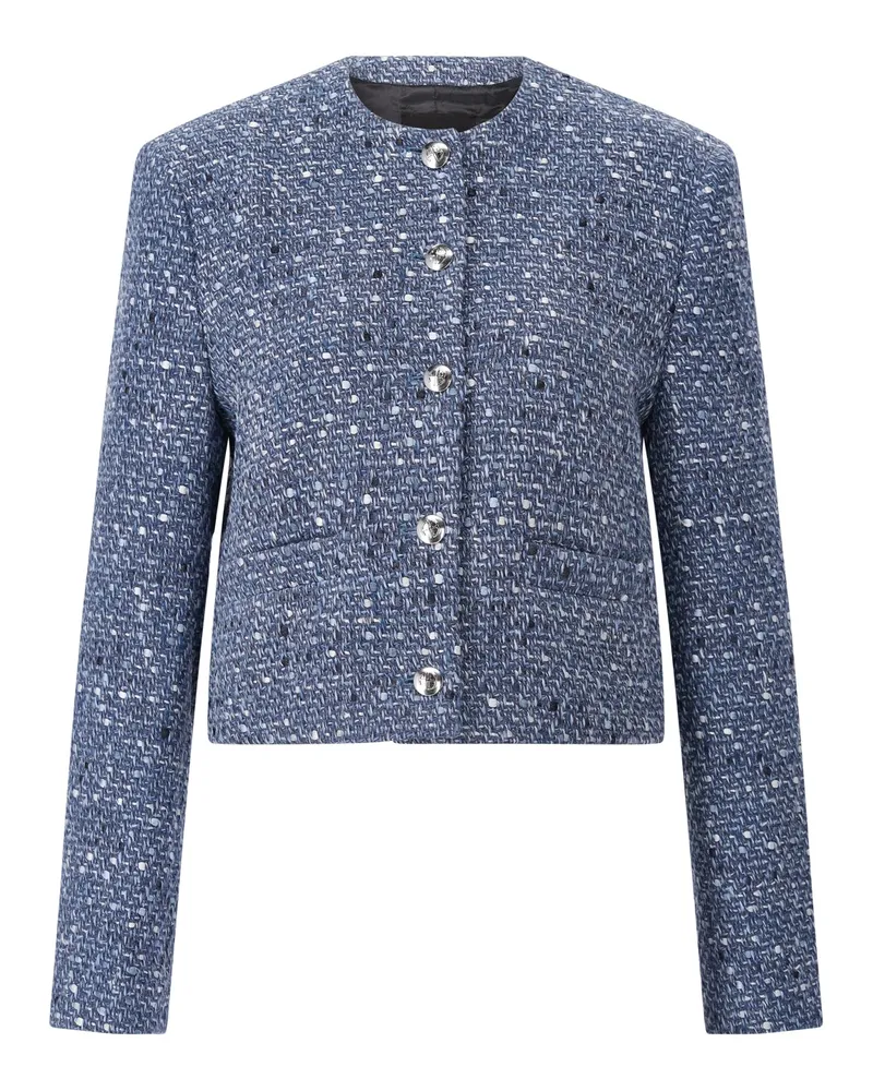 Anine Bing Jacke Amber in Tweed-Optik Blau