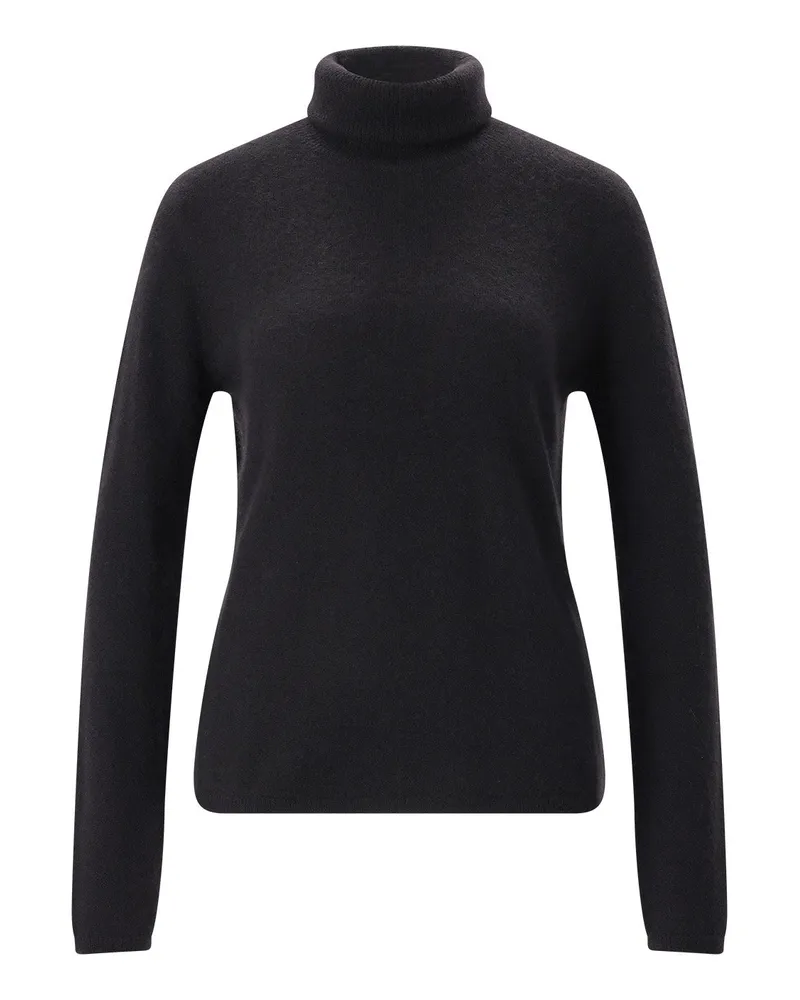 SMINFINITY Rollkragenpullover aus Kaschmir & Seide Dunkelbraun
