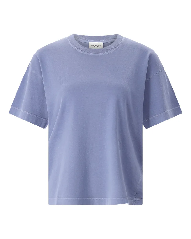 Closed T-Shirt mit Schlitz Blau