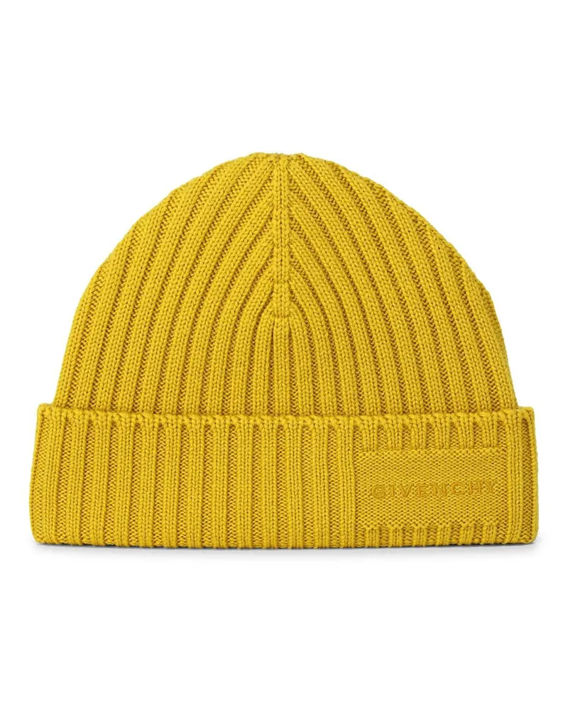 Givenchy Beanie mit Logo-Stickerei Gelb