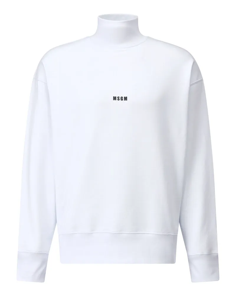 MSGM Sweatshirt mit Logo Weiß