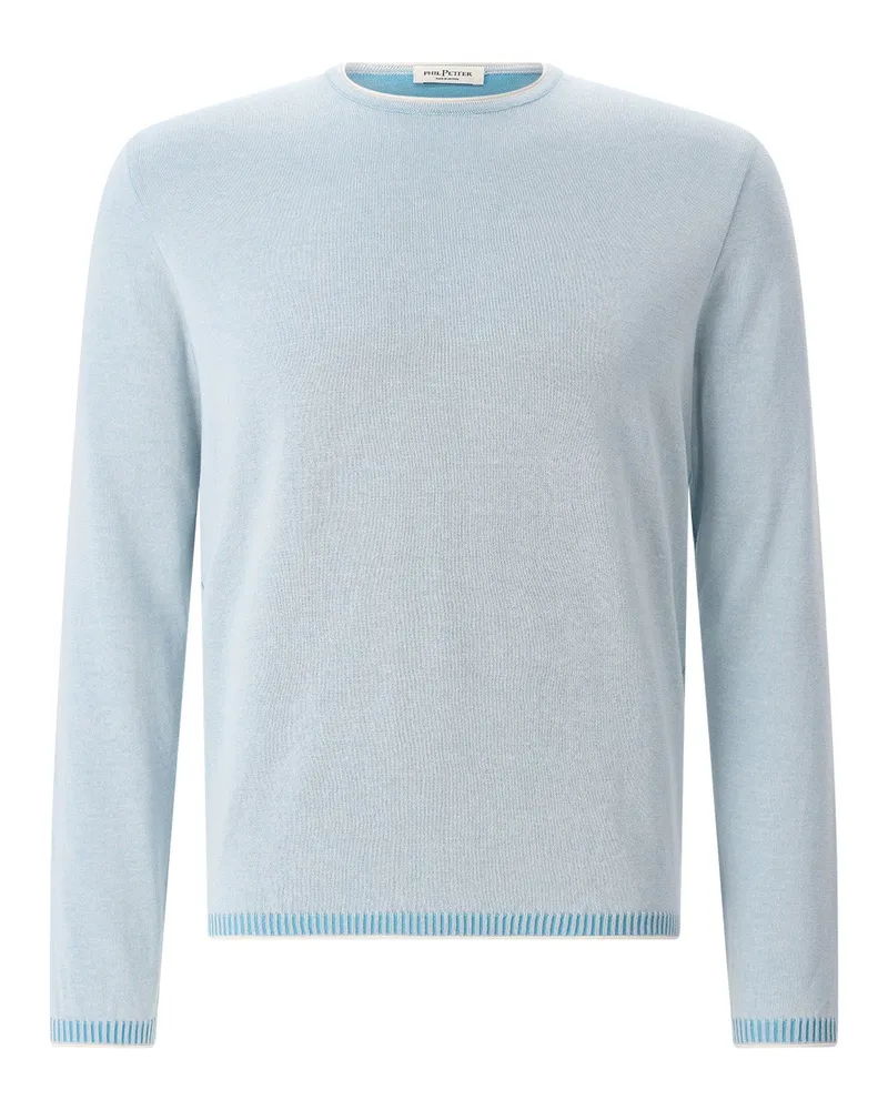 Phil Petter Pullover aus Baumwollstrick Blau