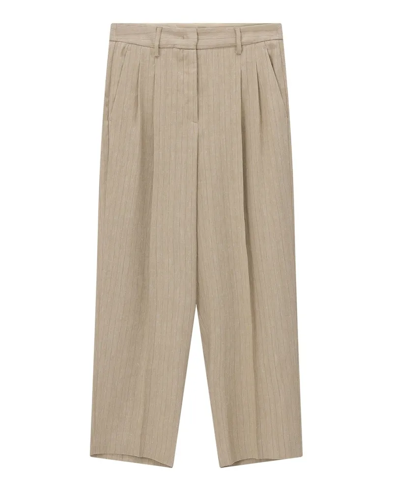 Luisa Cerano Hose aus Leinen-Mix Braun