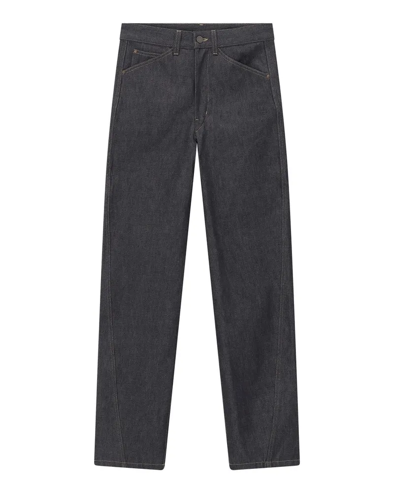 Christophe Lemaire Straight-Fit Jeans aus Baumwolle Grau