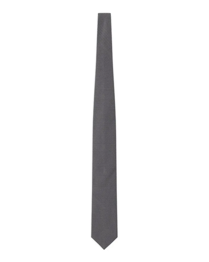 Eton Krawatte mit geometrischen Muster Schwarz