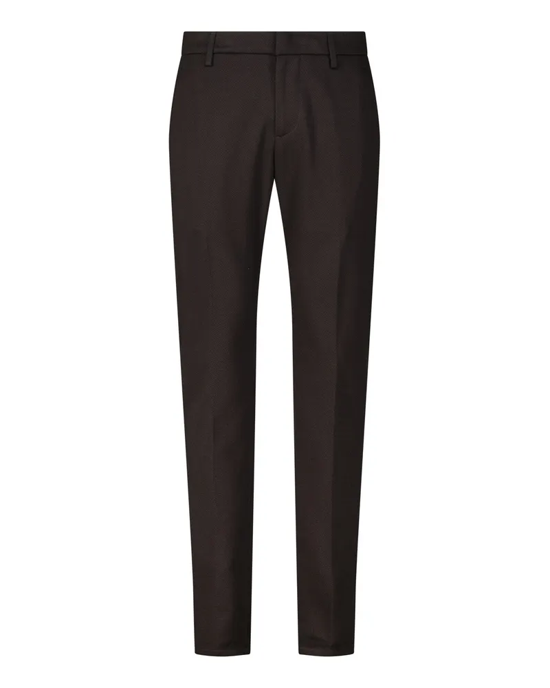 Dondup Slim-Fit Stoffhose Gaubert Dunkelbraun
