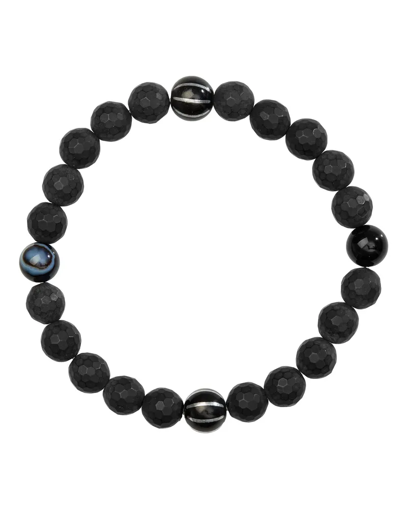 Ileana Makri Onyx Perlenarmband Schwarz