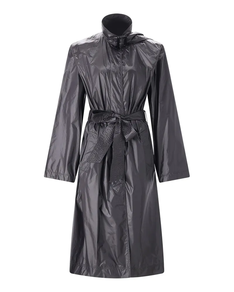 Saint Laurent Trenchcoat aus Nylon Schwarz