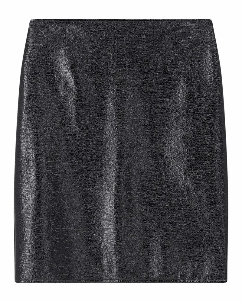 Courrèges Minirock Vinyl Schwarz