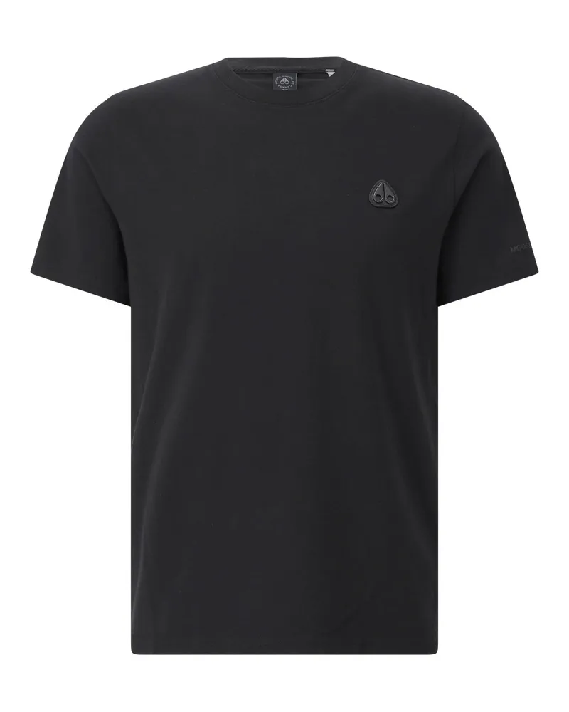 Moose Knuckles T-Shirt mit Logo-Patch Schwarz