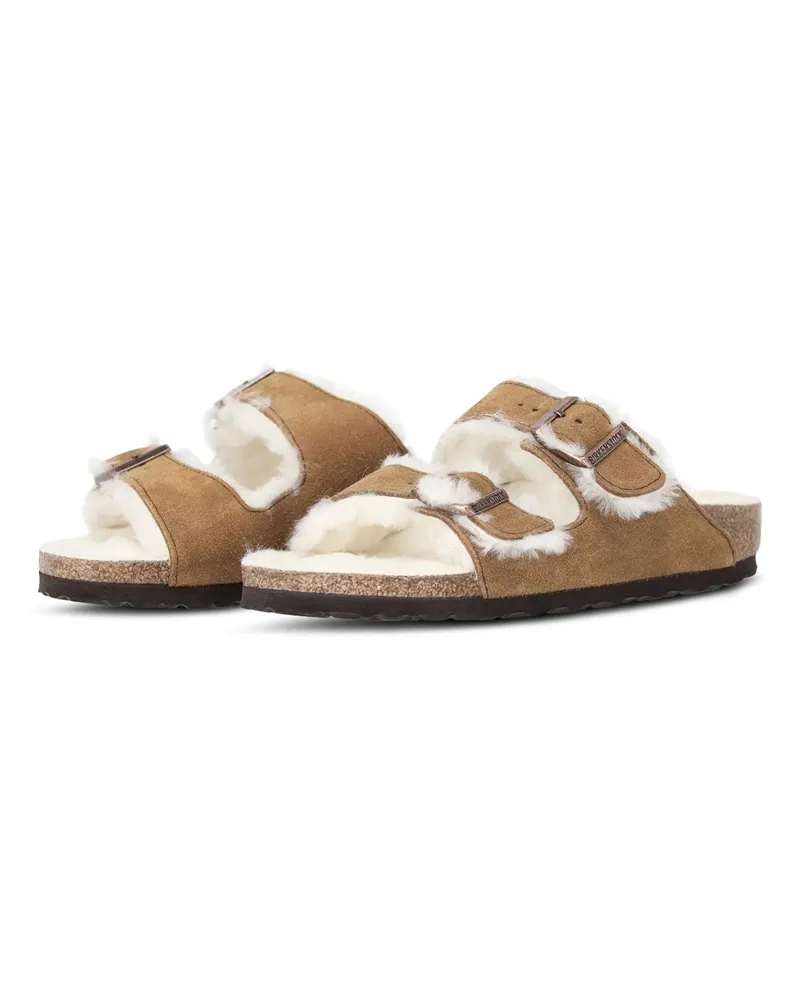 Birkenstock Sandale Arizona aus Veloursleder Braun