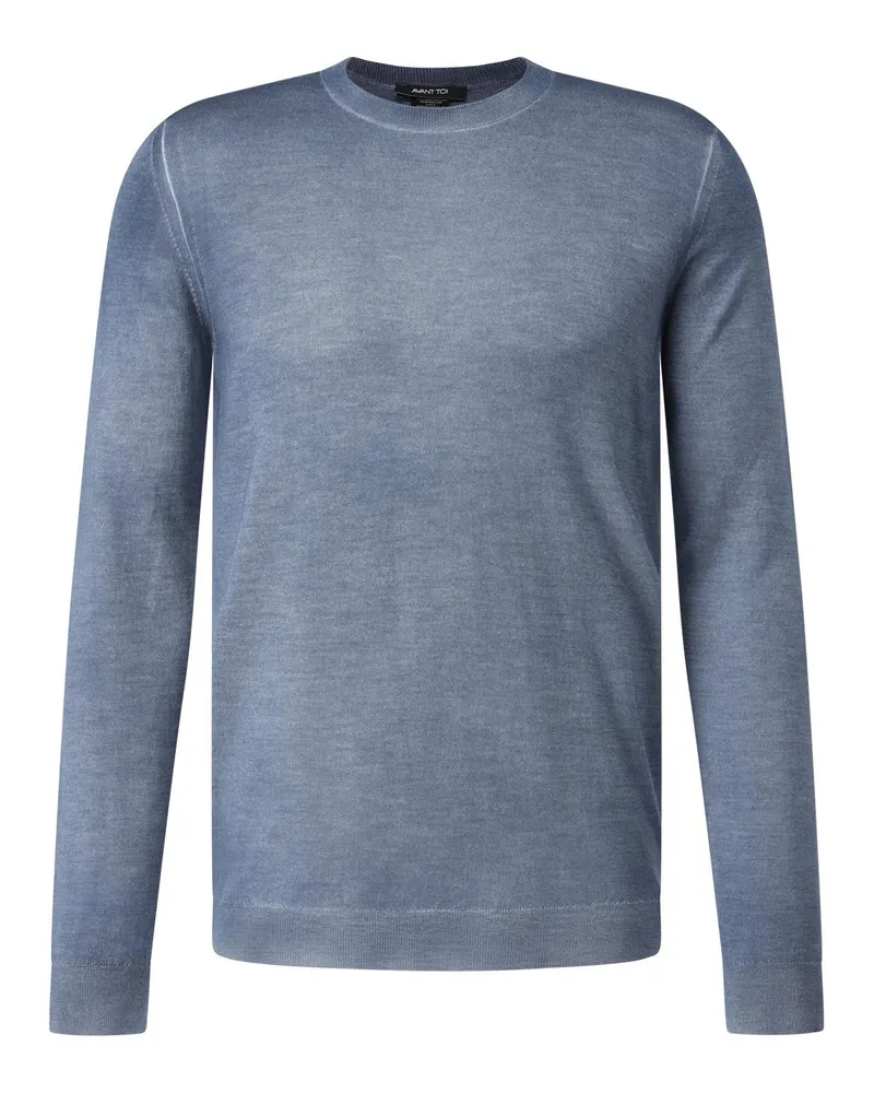 Avant Toi Pullover aus Kaschmir-Seiden-Mix Blau