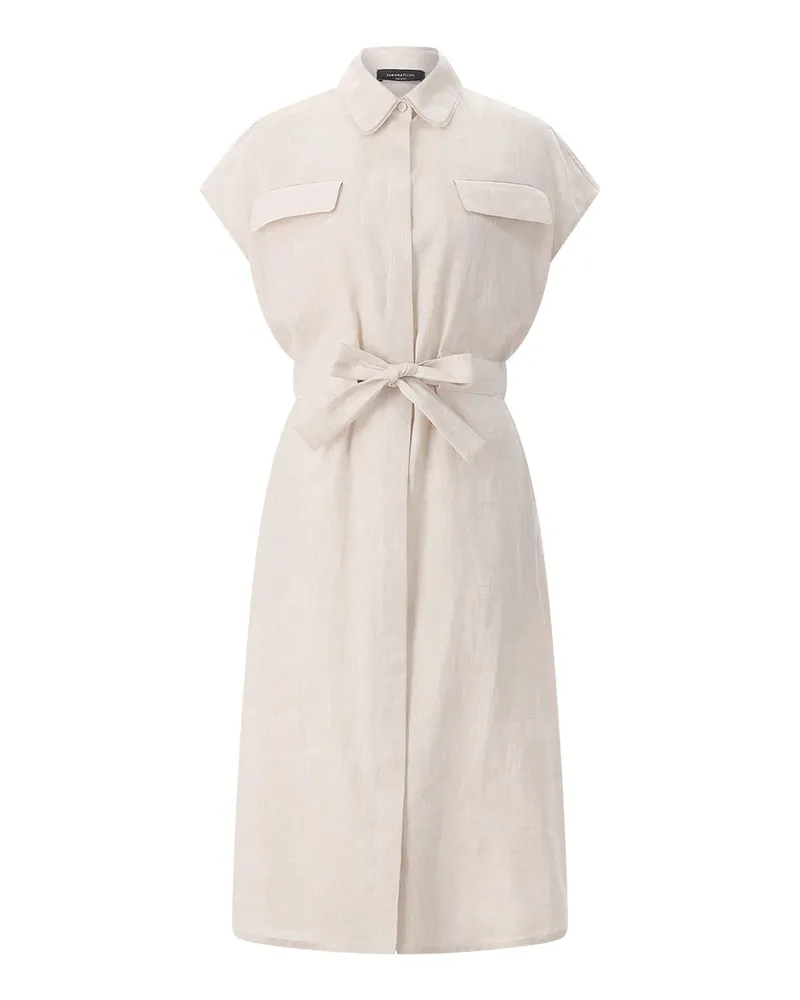 Fabiana Filippi Midikleid aus Leinen Beige