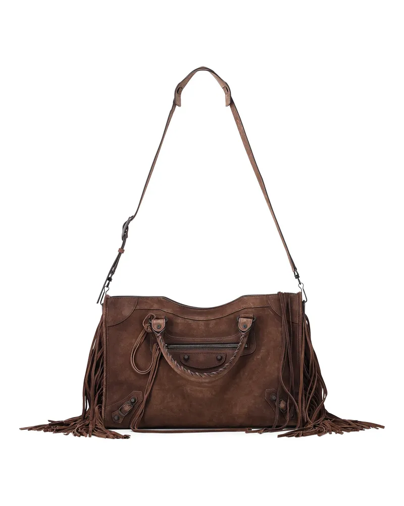 Balenciaga Handtasche Le City aus Leder Dunkelbraun