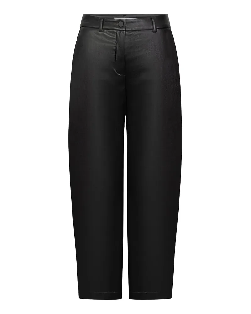 RAFFAELLO ROSSI  Hose Phibi 7/8 aus veganem Leder Schwarz