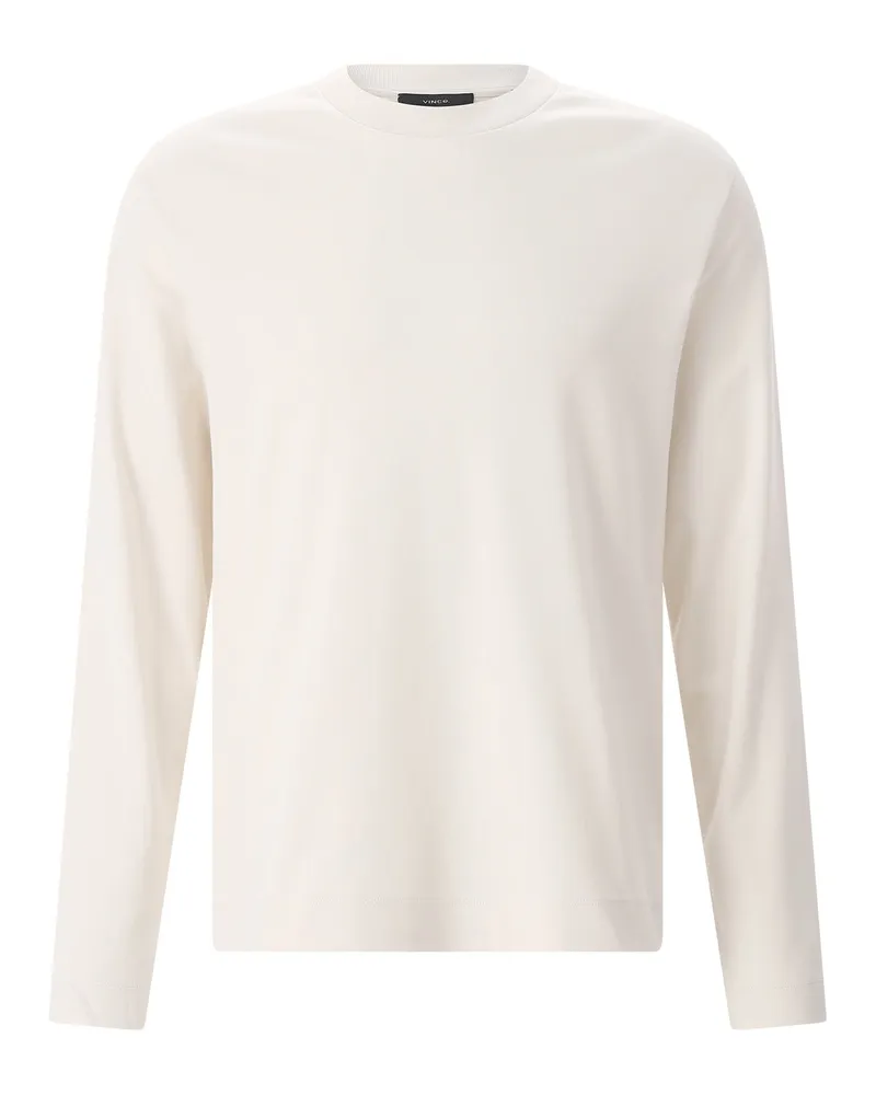 Vince Langarmshirt aus Baumwolle Creme