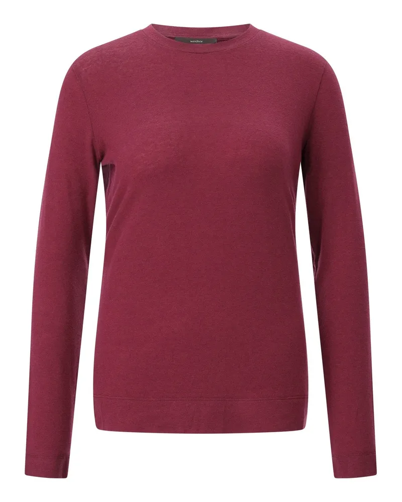 windsor. Pullover aus Woll-Mix Dunkelrot