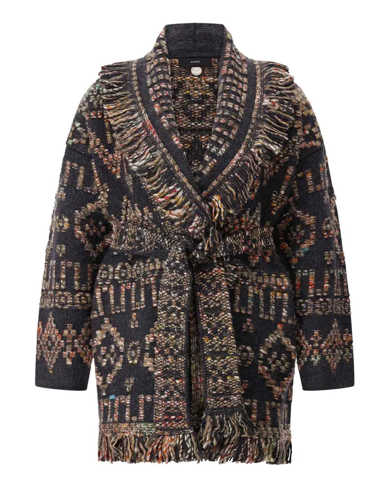 Alanui Cardigan aus Alpaka-Mix Dunkelgrau