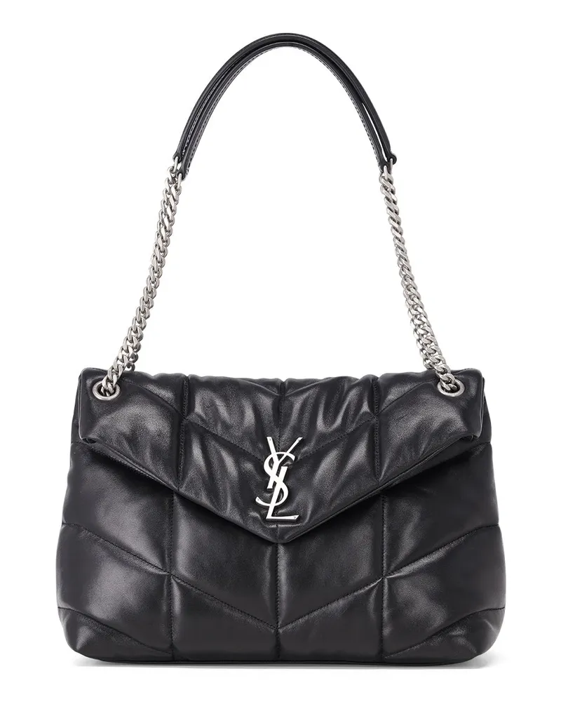 Saint Laurent Schultertasche aus Leder Schwarz