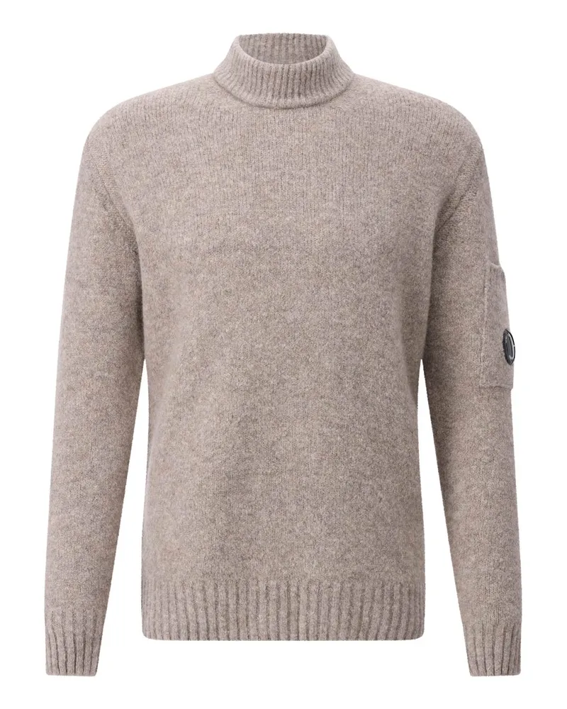 C.P. Company Strickpullover mit Stehkragen Braun
